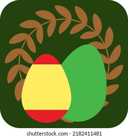 Rama de olivo, ilustración, vector sobre un fondo blanco.