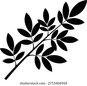 Olivenzweig Blätter Silhouette Vektorgrafik für Bio-Naturkost und Frieden Symbol Designs.