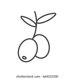Olive branch line icon.