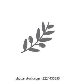 Olive Branch Line Icon Vector Illustration Eps10