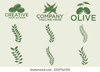 olive branch logo design with 9 options