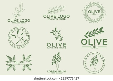olive branch logo design with 9 options