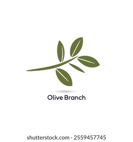 olive branch logo. olive leaf vector 