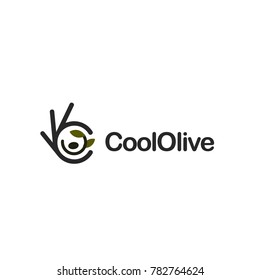 Olive branch. Ok symbol, Okay vector logo, high quality