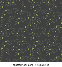 Olive branch seamless pattern background for your design 