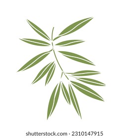Rama de olivo. Icono simple para su diseño. Ilustración vectorial.