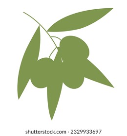 Rama de olivo. Icono simple para su diseño. Ilustración vectorial.