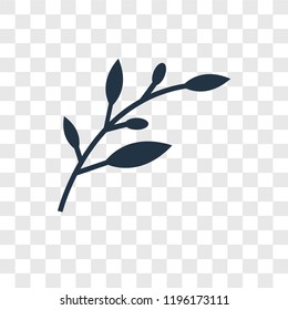 Olive Branch vector icon isolated on transparent background, Olive Branch transparency logo concept