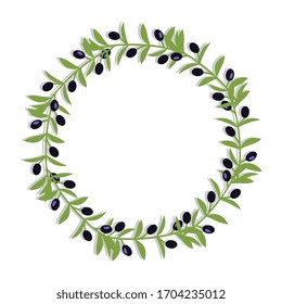 Ilustración vectorial de la rama de olivo
