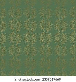 Olive Branches Abstract Botanical Pattern Design