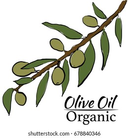Olive branches. Decorative texture background for textile,paper,labels and etc. Vector