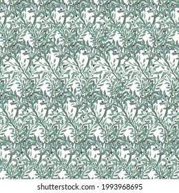 Olive branches. seamless pattern of olive tree branches. Decor element. Print on fabric.