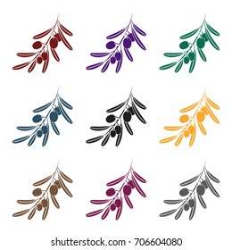 Olive branch.Olives single icon in black style vector symbol stock illustration web.
