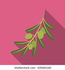 Olive branch.Olives single icon in flat style vector symbol stock illustration web.