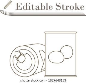 Olive Can Icon. Editable Stroke Simple Design. Vector Illustration.