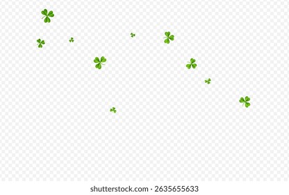 Olive color Clover Summer Vector Transparent Background. Bright Foliage Isolated Template. Stream Shamrock Pattern. Spring Leaf Air Illustration.
