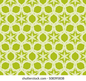 olive color geometric pattern of abstract lines and shapes. Seamless vector illustration. for design seamless textures, wallpaper, scrapbooking, factory production