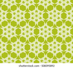 olive color geometric pattern of abstract lines and shapes. Seamless vector illustration. for design seamless textures, wallpaper, scrapbooking, factory production
