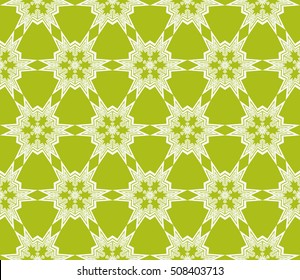 olive color geometric pattern of abstract lines and shapes. Seamless vector illustration. for design seamless textures, wallpaper, scrapbooking, factory production