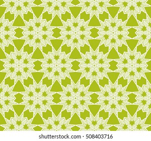 olive color geometric pattern of abstract lines and shapes. Seamless vector illustration. for design seamless textures, wallpaper, scrapbooking, factory production