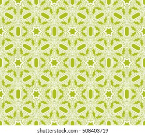 olive color geometric pattern of abstract lines and shapes. Seamless vector illustration. for design seamless textures, wallpaper, scrapbooking, factory production
