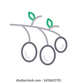 olive color line vector icon