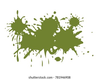 Olive Color Paint Splash Vector Image
