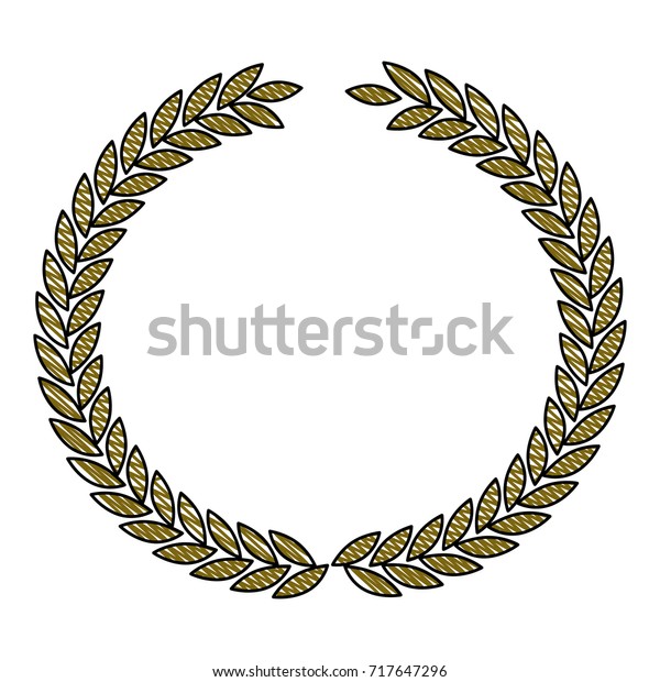 Olive Crown Colored Crayon Silhouette Vector Stock Vector (Royalty Free ...