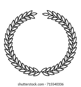 olive crown in monochrome color vector illustration