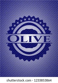 Olive with denim texture