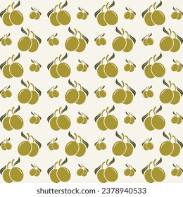 Diseño de olivo elementos repetitivos coloridos sin inconvenientes fondo de ilustración vectorial