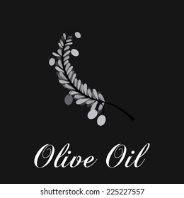 Olive design over black background, vector illustration