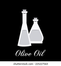 Olive design over black background, vector illustration