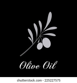 Olive design over black background, vector illustration
