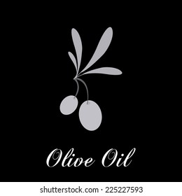 Olive design over black background, vector illustration