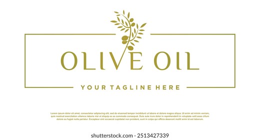 Olive design vector with modern concept idea Premium Vector