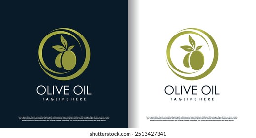Olive design vector with modern concept idea Premium Vector
