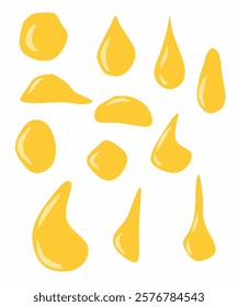 olive drop Golden honey droplet vector