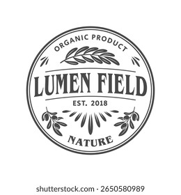 Olive farm logo template isolated on white background. Olive oil design elements. Vector illustration
