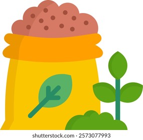 Olive Fertilizer Icon Flat Vector Illustration