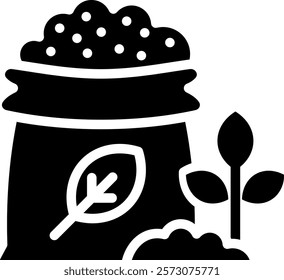 Olive Fertilizer Icon Glyph Vector Illustration