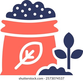 Olive Fertilizer Icon Mixed Vector Illustration