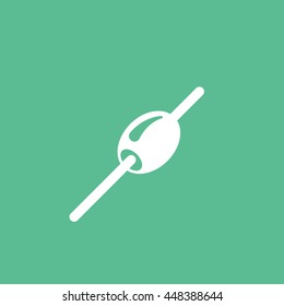 Olive Flat Icon On Green Background
