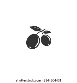 Olive flat icon. Vector illustration sign