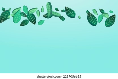 Olive Foliage Fresh Vector Blue Background Concept. Wind Leaf Border. Lime Leaves Blur Wallpaper. Greens Motion Backdrop.