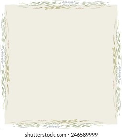 Olive frame framed abstract shapes. Vector illustration. 