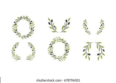 Olive frame for your design. Vector illustration