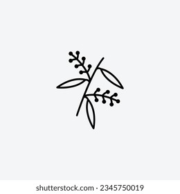 Olive fruits and leaves icon vector illustration
