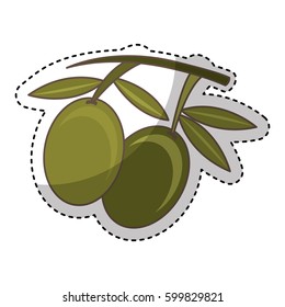 olive grain isolated icon vector illustration design