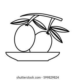 olive grain isolated icon vector illustration design